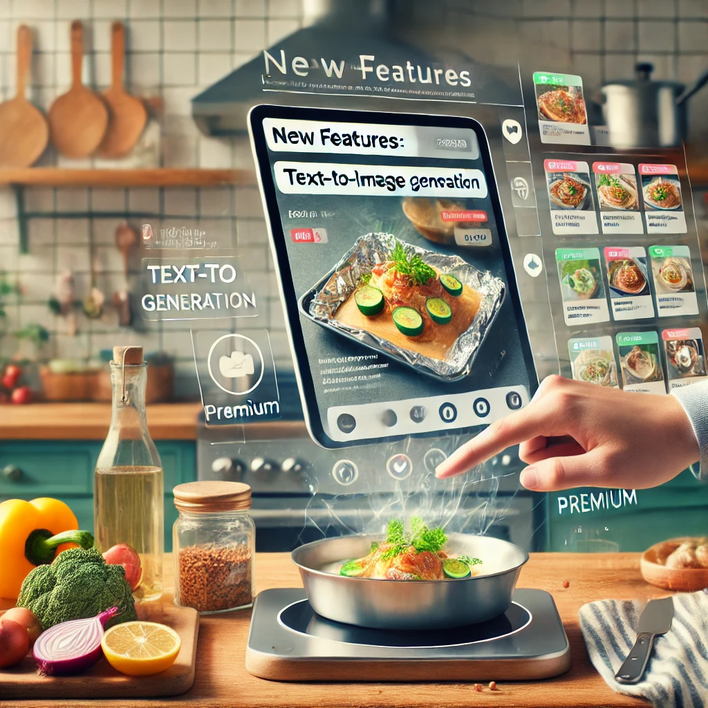 CookingBot new features: text-to-image generation and Premium plan