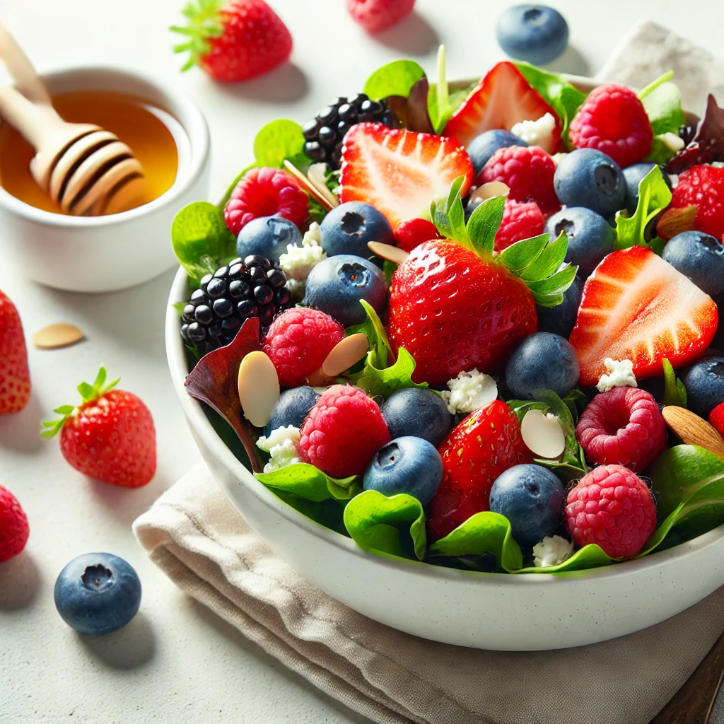 Summer Berry Salad with Honey-Lime Dressing